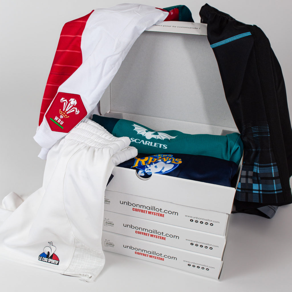 A box de calções mistério de râguebi para criança 🩳