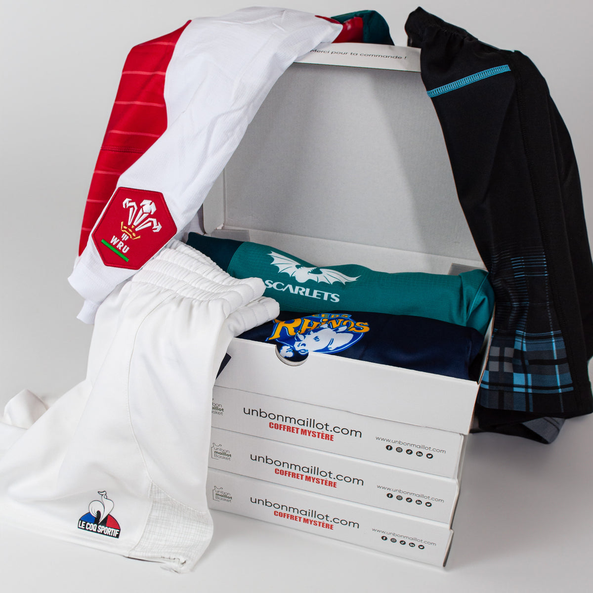A box de calções mistério de râguebi para criança 🩳
