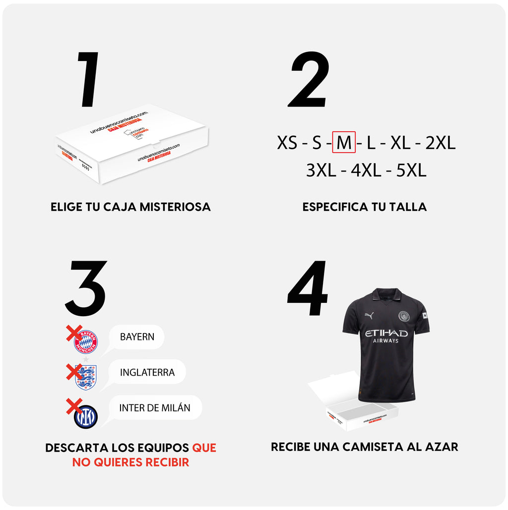 Caixa surpresa de camisola de seleção ⚽️